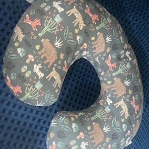 Gray Nursing Pillow with Animal Print  
adding a few things